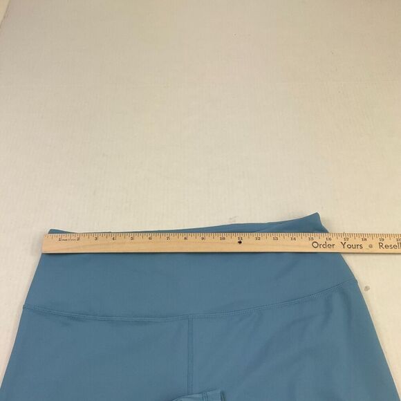 Zella Cropped Capri Leggings Solid Blue Stretchy Mid Rise Gym Yoga Workout XL * - Picture 6 of 11